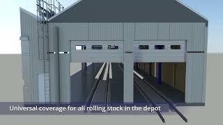 Emeg e-fume™ Exhaust Fume Extraction in Rail Depot | 3D Animation