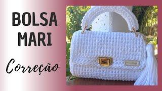  CORREÇÃO, INÍCIO DO TUTORIAL DA BOLSA DE CROCHE MARI   #fionautico #fiodemalha