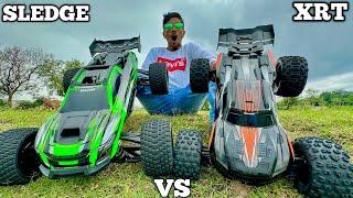 RC Speed King Traxxas XRT Monster Car Vs RC Traxxas Sledge Unboxing & Testing - Chatpat toy tv