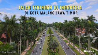 Jalan Terindah di Indonesia di Kota Malang Jawa Timur dihiasi Dengan Taman Bunga Sepanjang Jalan