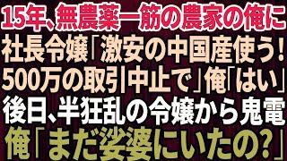 【スカッとする話】15年間、無農薬一筋で農家の俺に突然取引中止を告げた社長令嬢「激安の中国産使うから500万の取引中止ね」俺「わかりました」→お望み通り納品中止すると半狂乱の社長令嬢から鬼電が