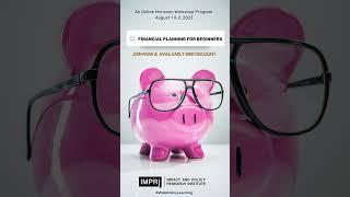 Financial Planning For Beginners | IMPRI #WebPolicyLearning | August 2023