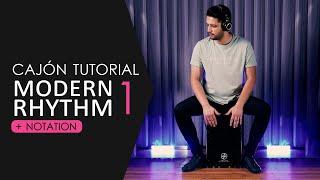 How to play cajon on modern music?( Rhythm 1 ) #cajon #toturial #notation