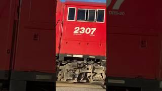 CP EMD GP20C-ECO 2307 trails third on a fast CPKC 135 Westbound (1/￼4/2025) #train #cpkc #cprail