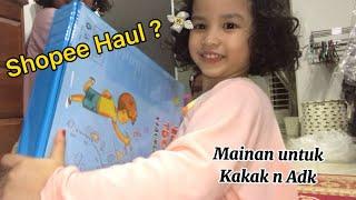 Shopee Haul ? | Belikan adk n kakak box yang banyak gila pencil colour !! Murah dan berpatutan 