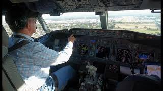 BBJ approach & landing Van Nuys