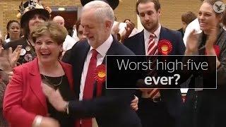 Corbyn in probably worst high-five ever