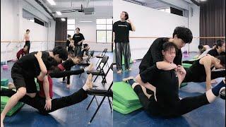 Chinese dance school flexibility training routine