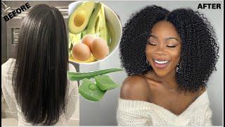 Intense Aloe Vera + Avocado protein treatment for massive hair growth. CURLY TO STRAIGHT ROUTINE