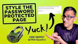 Customise the Password Protected WordPress Page