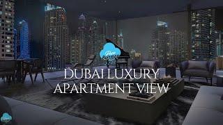 Dubai Luxury Apartment View With Rain ambience Relax | 8 Hours Nonstop Dubai Luxury Apartment View