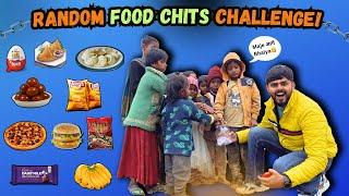 Food Chits Challenge With Poor Children !! Letting Chits Decide What They Eat