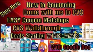 Come with me to CVS. CVS In Store Walkthrough Newbie Easy Coupon Matchups for Deals 7/1/18-7/7/18