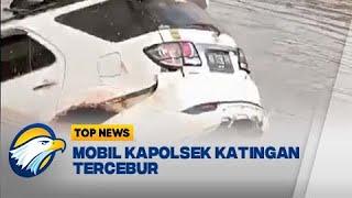 Mobil Yang Dikemudikan Kapolsek Katingan Tercebur