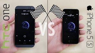 HTC One (M8) vs. iPhone 5S Speed Test