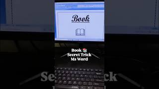 Book secret trick Ms Word#shortcutkeys #shorts #tutorial #tech #howto #crazy #tips #hacker