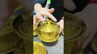 Brass crafts, enlarged and thickened brass Sancai bowl, shipped, if you like the yellow car, take.