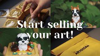 The BEST TIPS for Beginner Artist Selling Art Commissions + Polymer Clay Process & Packing Orders