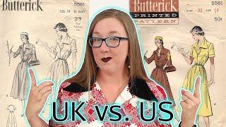 British vs. American vintage sewing patterns: Is there any REAL difference?