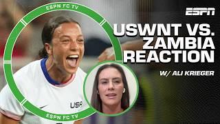 USWNT DOMINATE Zambia in Olympics Tournament  'This is who we want to see!' - Ali Krieger | ESPN FC