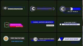 Best CREATIVE styles Lower third & Titels   Free Download After Effects Template & Mogrt files
