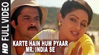 'Karte Hain Hum Pyaar Mr. India Se' Video Song | Kishore Kumar | Kavita Krishnamurthy | Anil,Sridevi