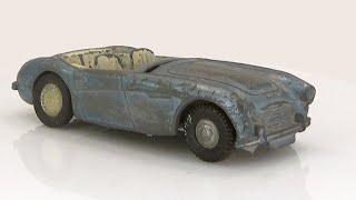 Spot-On Austin Healey Custom restoration no. 105. Die-cast model toy.