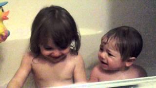Sisters in the tub Nov 2012