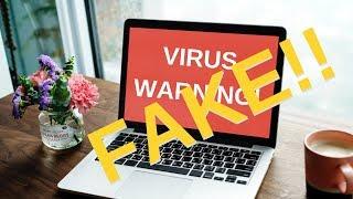 Fake Virus Warning - Claims to be Microsoft notifying you. Here's how to break out!