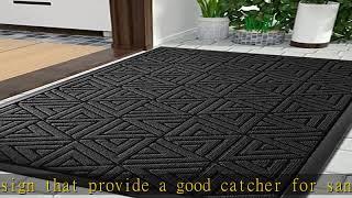 Yimobra Durable Front Entrance Door Mat, Heavy Duty Outdoor Indoor Doormat Entryway Floor Mat, Non