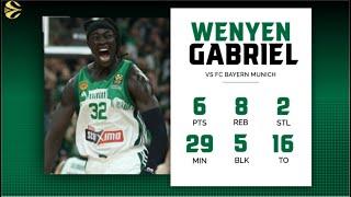 Bayern Munich - Panathinaikos 69-80 | Eurolegue R18 Wenyen Gabriel (5 Blocks , 16 PIR)