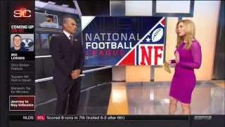 Jade McCarthy ESPN Sportscenter in Figure Hugging Dress