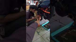 First Service of Gen3 KTM Duke390 In Telugu #telugumotovlogs #duke390gen3 #firstservice #automobile