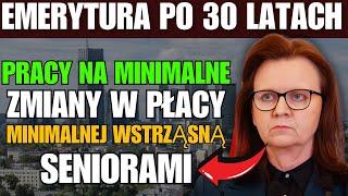 Emerytura po 30 latach pracy na minimalnej? Zmiany w płacy minimalnej wstrząsną seniorami!