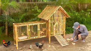 Learn farm to build low cost bamboo chicken coop