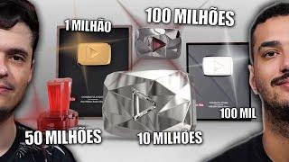 Conheça TODAS AS PLACAS DO YOUTUBE - De 100 mil a 100 MILHÕES!!