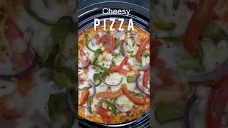 #shorts Cheesy Pizza | Quick & Easy Homemade veggie Pizza पिज़्ज़ा  #shortsfeed #food #trending