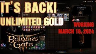 ***Patched, check comments*** Baldur's Gate 3:  Unlimited Gold Glitch! It's back March 18, 2024.