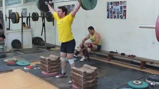 Snatch from blocks, 70 kg 2nd set