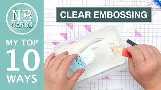 TEN WAYS to Use Clear Embossing Powder in Clean and Simple Card-Making! [2024/180)