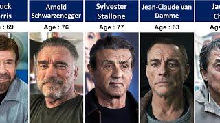 50 ACTION STARS - Then and Now - Real Name and Age