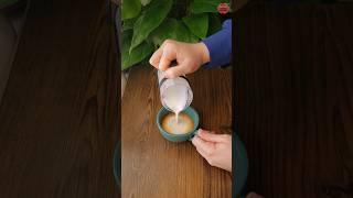 Flower Latte Art  #latteart #coffeeart #latte