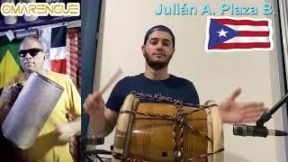 Julián A. Plaza B. En tambora(Puerto Rico) y Omarengue (Güira)