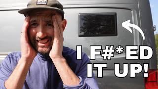 Camper Van Window Install 'FAIL!' | DIY Van Conversion