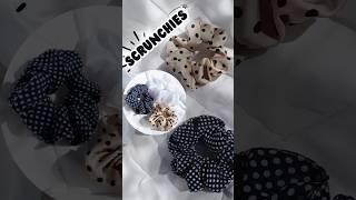 ربطة شعر|scrunchies ...#خياطة #اكسسوارات #مشاريع  #حيل #افكار #shorts #astuce