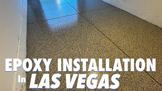 Epoxy Full-Flake Coating Garage Install in Las Vegas