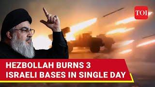 Hezbollah's Katyusha Rocket Barrage 'Torches' 3 IDF Bases In 24 Hours | Watch Dramatic Footage