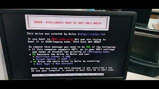 Resolving Error: BIOS/Legacy Boot of UEFI Only Media - Troubleshooting Guide