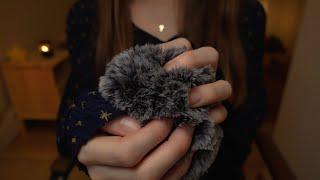 ASMR Sleep All Night, Fluffy Mic Scratching and Face Brushing (Rain Sounds, 8 Hours)