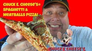 Chuck E. Cheese's® Spaghetti & Meatballs Pizza REVIEW!